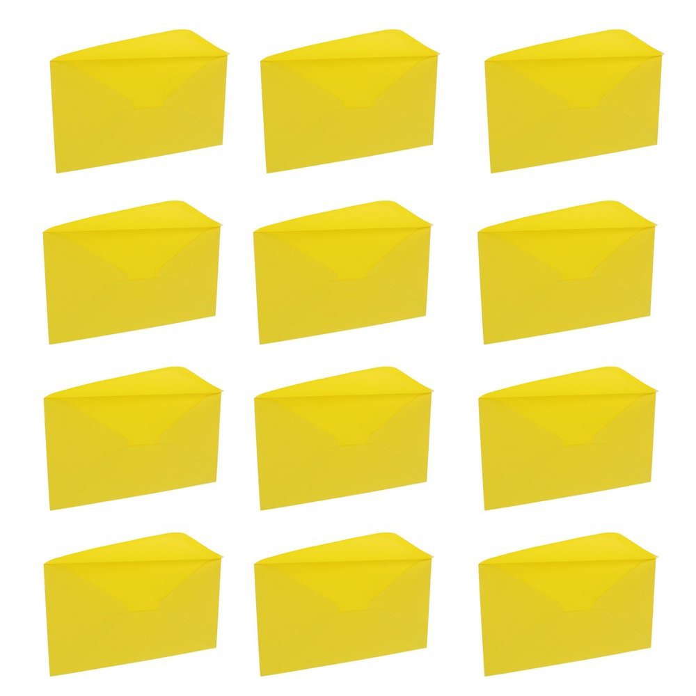 LOORGVEL 50 Yellow Self-Seal Invitation Envelopes, Windowless Decorative Envelopes for Weddings, Business, and Parties