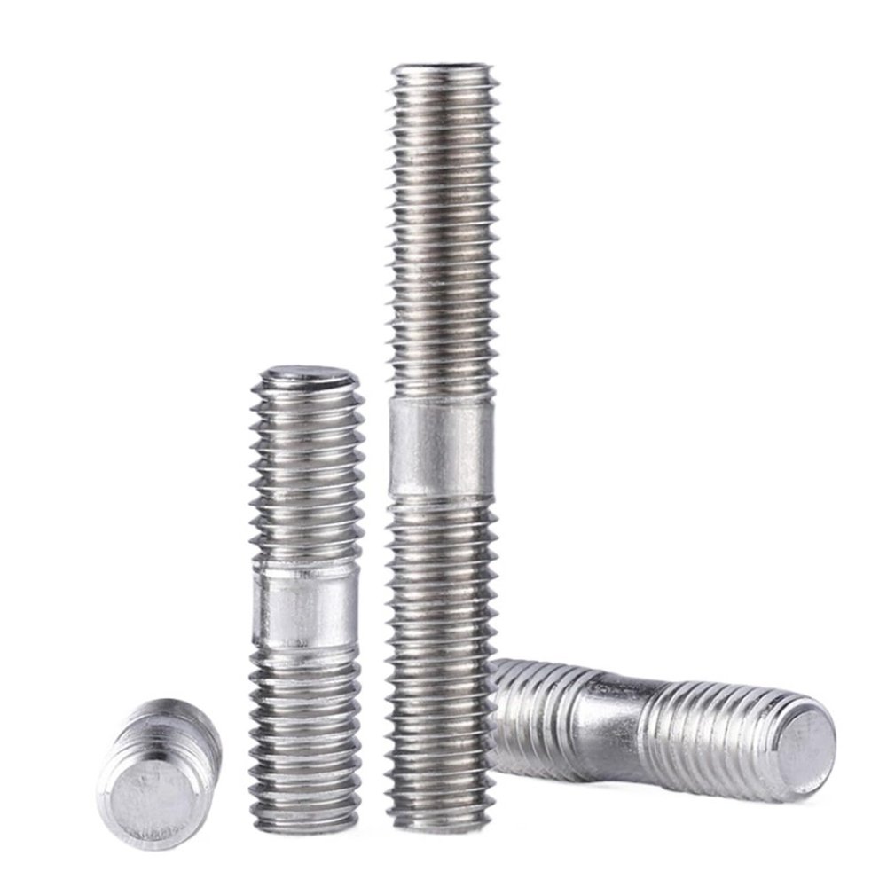 M6 Threaded Rod, 304 Stainless Steel Double-Ended Studs, 3-Pack, 120 mm