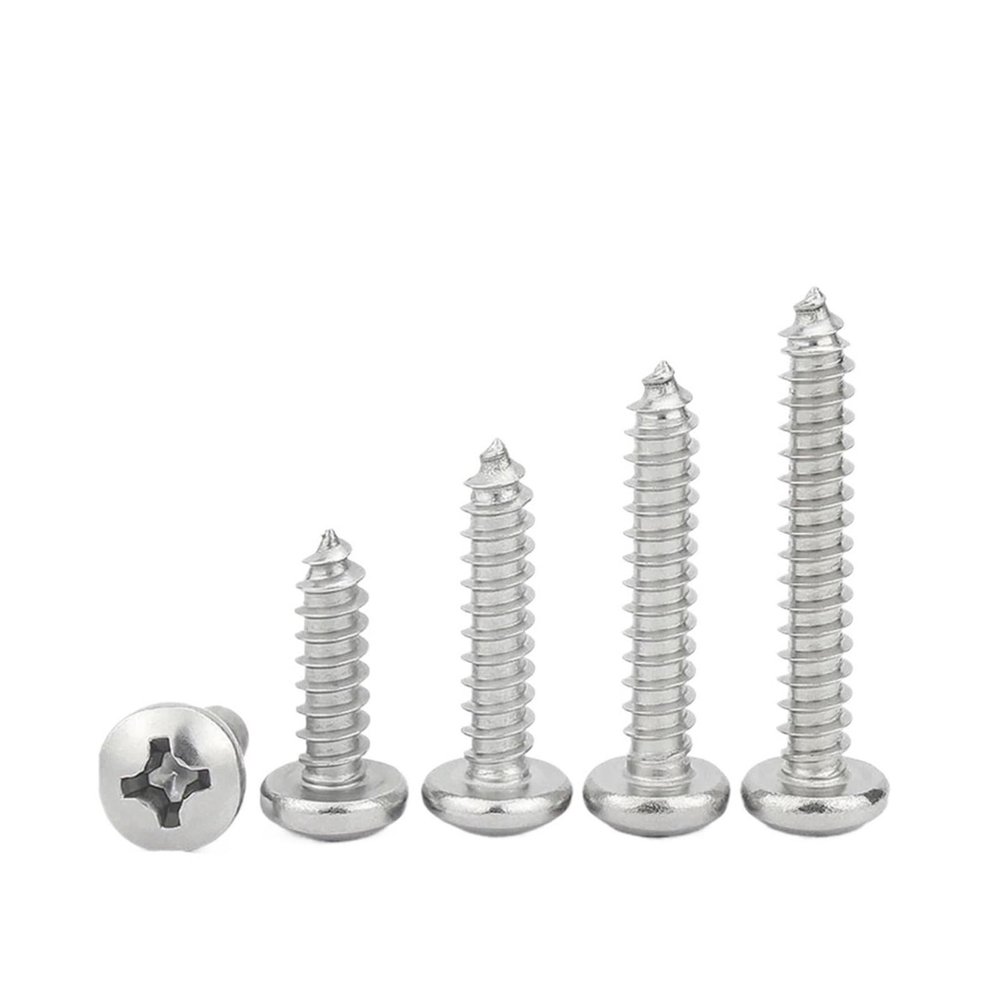 50-Piece Self-Drilling Stainless Steel Phillips Pan-Head Screws for Woodworking and Assembly (M6 x 70 mm)