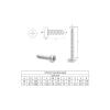 50-Piece Self-Drilling Stainless Steel Phillips Pan-Head Screws for Woodworking and Assembly (M6 x 70 mm) view 2