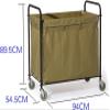 Stainless Steel Cleaning Cart, Hotel Housekeeping Cart with Cloth Storage, Room Service Utility Cart (Color A) view 2