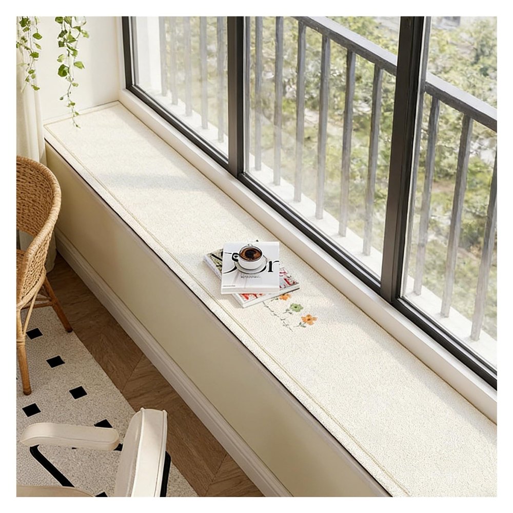 Cut-to-Size Window Sill Mat, 27–118 in, Water-Absorbing, Non-Slip Cover for Cats, Dogs and Plants (280 × 30 cm / 110.2 × 11.8 in)