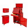 ELIHGTBY Professional 5-Drawer Rolling Tool Cabinet, Red view 1