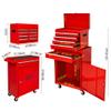 ELIHGTBY Professional 5-Drawer Rolling Tool Cabinet, Red view 2