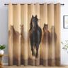 Horse-Pattern Blackout Curtains with Grommets, 2-Piece Set, 166 x 75 cm view 2