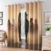 Horse-Pattern Blackout Curtains with Grommets, 2-Piece Set, 166 x 75 cm view 3