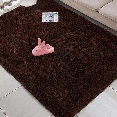 PSHCEE 230 x 250 cm Brown Modern Non-Slip Fuzzy Rug