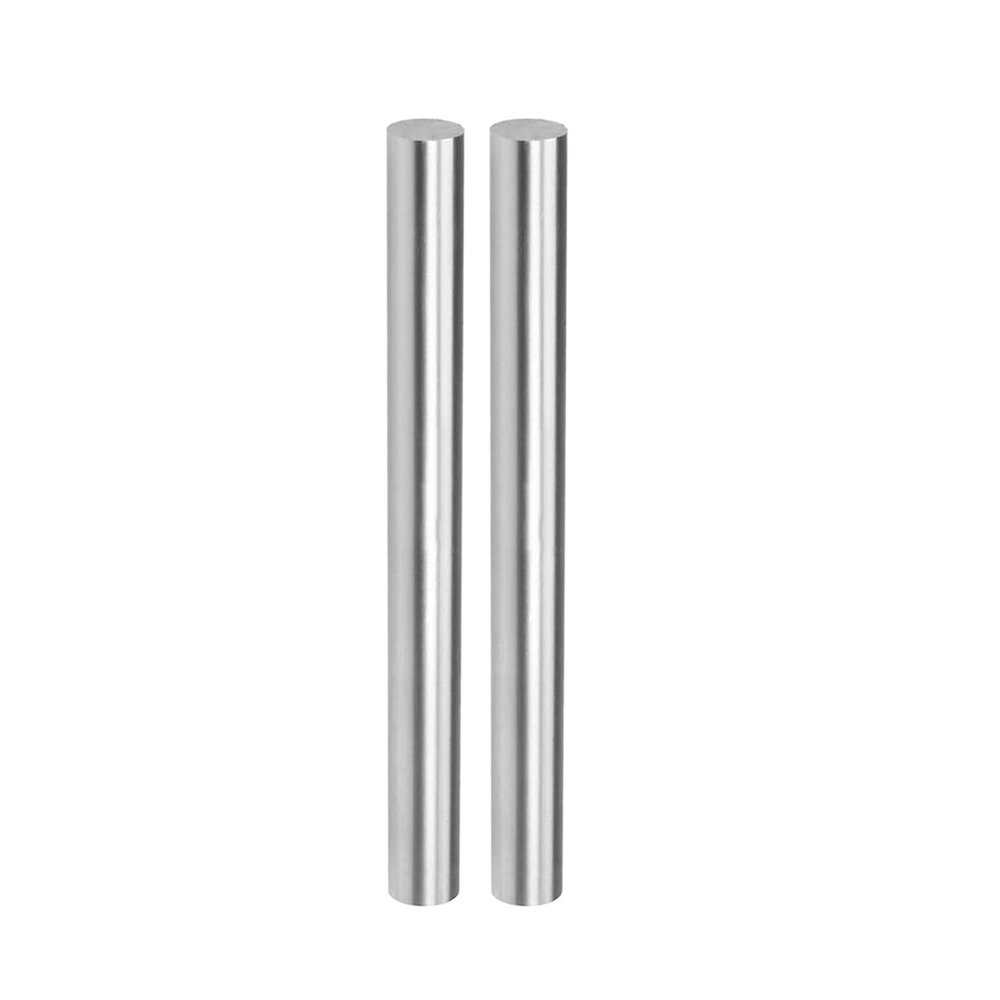 304 Stainless Steel Solid Round Rods, 19.7 in (50 cm), Silver, 2-Pack (13 mm Diameter)