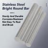 304 Stainless Steel Solid Round Rods, 19.7 in (50 cm), Silver, 2-Pack (13 mm Diameter) view 3