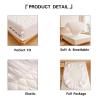 1 x Thick Solid-Color Plaid Mattress Cover, Cotton-Padded, Breathable (No Pillowcase), Black, 140 x 190 cm view 4