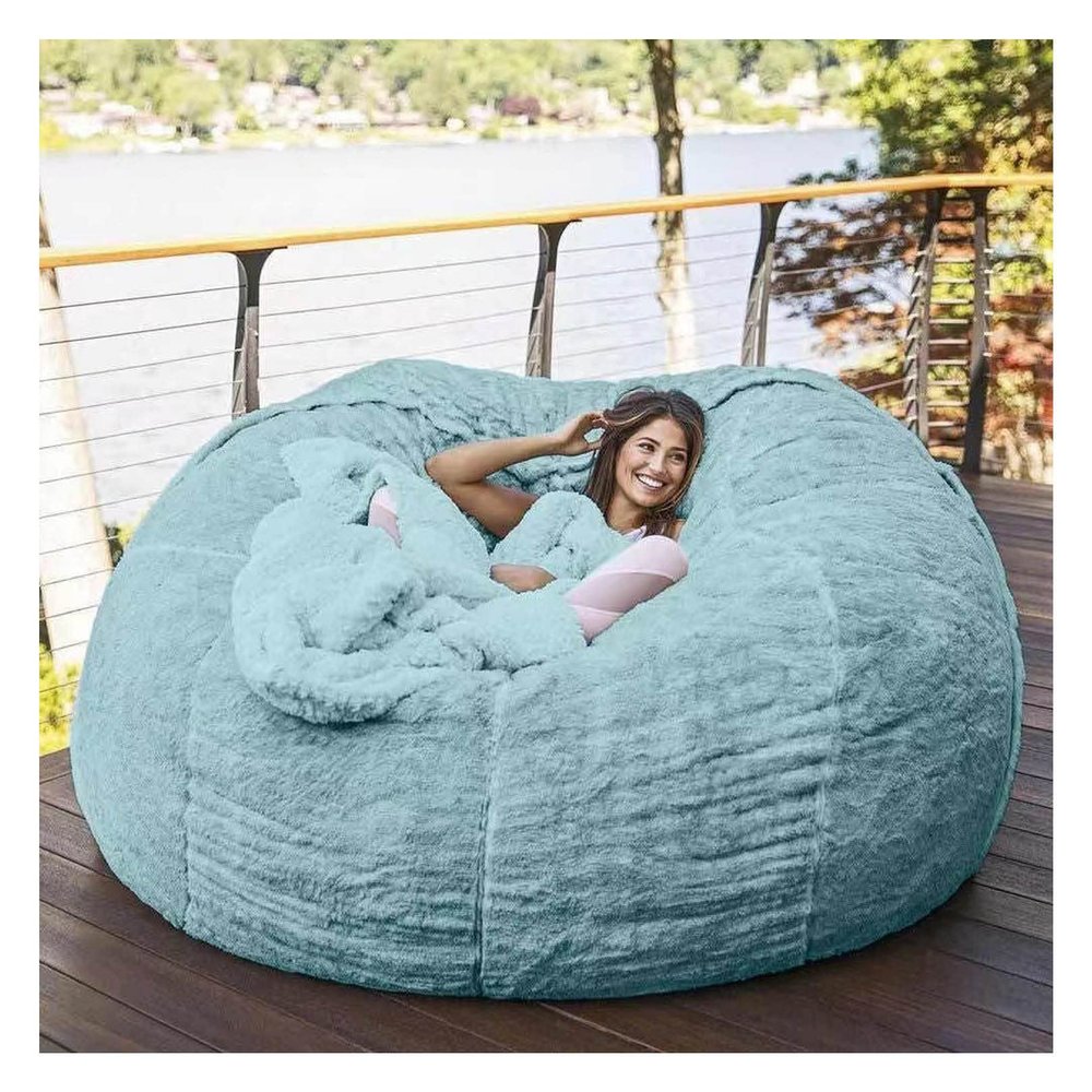 Giant Faux Fur Bean Bag Cover, Unfilled