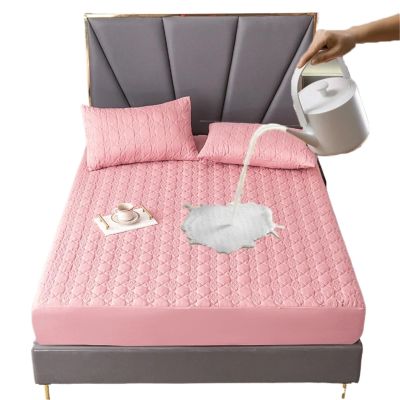 Waterproof Thickened Mattress Cover, Pink, 180 x 200 x 30 cm