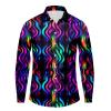 Men's Glitter Sequin Shirt, 1970s/1980s Long-Sleeve Disco Party Outfit view 3