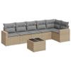 Teenpull 7-Piece Beige PE Rattan Garden Sofa Set view 2