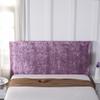 Stretch Velvet Headboard Cover for Single, Double and King Beds, Washable, Purple, 75 × 200 cm view 2