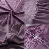 Stretch Velvet Headboard Cover for Single, Double and King Beds, Washable, Purple, 75 × 200 cm view 3