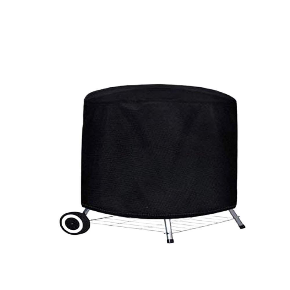 Round Black Fire Pit Cover for Outdoor Use, Waterproof and Durable, 71 x 56 cm