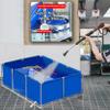 Large Outdoor Fish Holding Tank, Above-Ground Canvas Pool with Steel Frame for Koi Breeding, Easy-to-Assemble Fish Aquarium, 2 x 1.5 x 0.7 m (Blue) view 4
