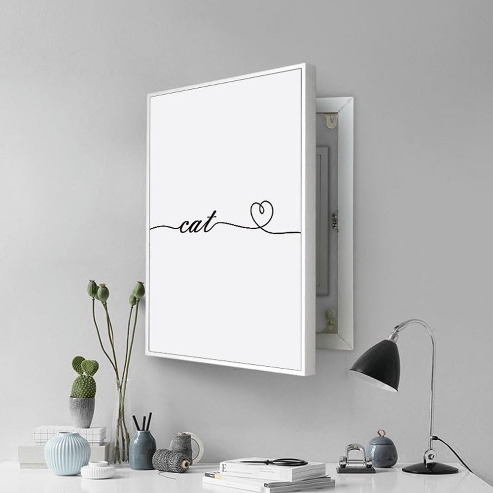 Decorative Electrical Panel Cover, Cabinet-Style Crystal Porcelain Painting (E, 60 × 80 cm / 23.6 × 31.5 in)
