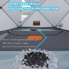 ZenSeFarin Winter Ice Fishing Shelter with Stove Pipe Opening and Floor, Portable 420D Insulated Hexagonal Tent for Ice Fishing and Winter Camping, 6–8 Person, Gray view 4