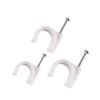 Cable Clips, Cable Nail Clips, White, Assorted Sizes, Pack of 100 (4 mm) view 1