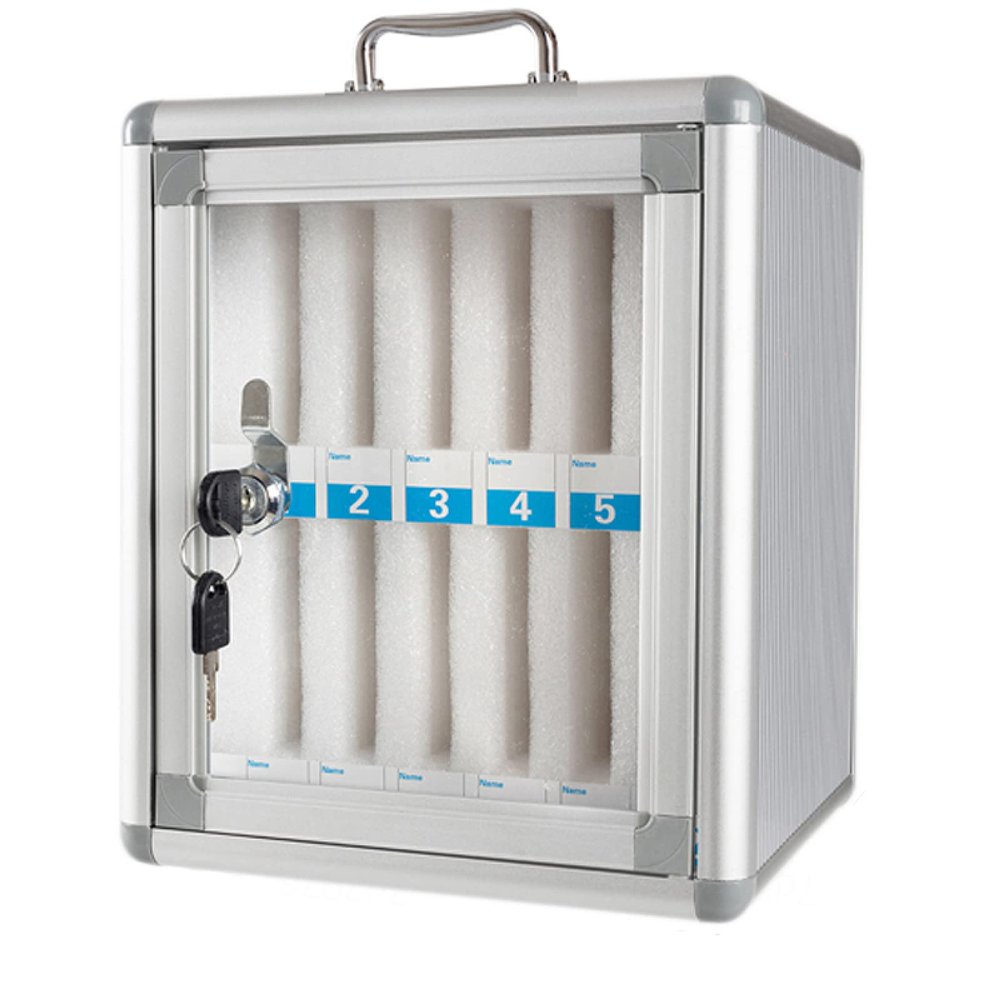 GTHTUHFD Wall-Mounted Cell Phone Locker for Schools, Storage Cabinet with 60 Compartments and Security Lock for Office and Meeting Use, Ideal for Classrooms and Events, 12 Slots