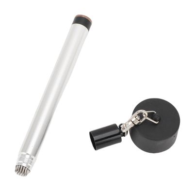 SALALIS Pool Cue Chalk Holder with Cover and Aluminum Spikes, Round