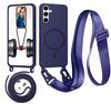 Belzsxy Magnetic Phone Case with Lanyard for Samsung Galaxy A14/A14 5G, MagSafe Compatible, Dark Blue view 1