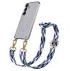 EAZY CASE Phone Lanyard – Adjustable Strap Compatible with Galaxy S25, Shoulder Strap, Phone Cord with Silicone Case, Crossbody Pouch, Blue Mix Gold view 1