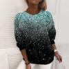 Women's Glitter Sequin Party Top with 3/4 Sleeves view 2