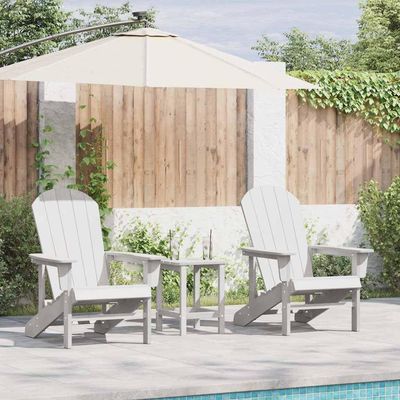 Tonture 3-Piece Garden Lounge Set, White, 38 x 38 x 46 cm