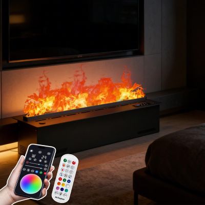 json2xml 50 cm/19.6 in Built-In Electric Water Vapor Fireplace with 3D Mist Flame