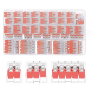 SHERCHPRY 75-Piece Lever Wire Connector Set, Red Copper, for Lighting Systems and Devices