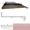 Stainless Steel Worktop with Upstand, Brushed K240, 1 mm Thick, 130 cm Long view 2