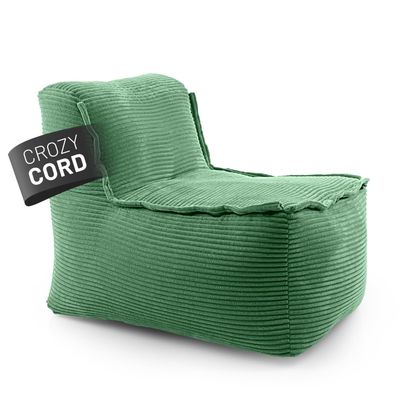 Lumaland Cord Modular Bean Bag Center, 54 x 81 x 70 cm, Indoor, Green