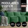 Lumaland Cord Modular Bean Bag Center, 54 x 81 x 70 cm, Indoor, Green view 3