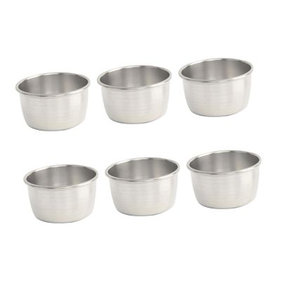 Garneck Stainless Steel Sauce Cups, 6-Pack, 80 ml, for Dips and Spices