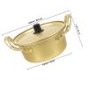 Golden Aluminum Ramen Pot with Two Handles view 2