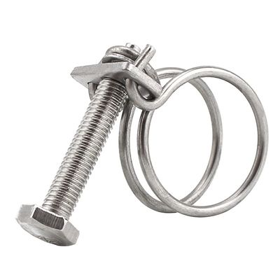 Adjustable 304 Stainless Steel Hose Clamp Set, Heavy-Duty Pipe Clamps for Plumbing, Automotive, and Marine Applications (51-3 mm x 2 pcs)