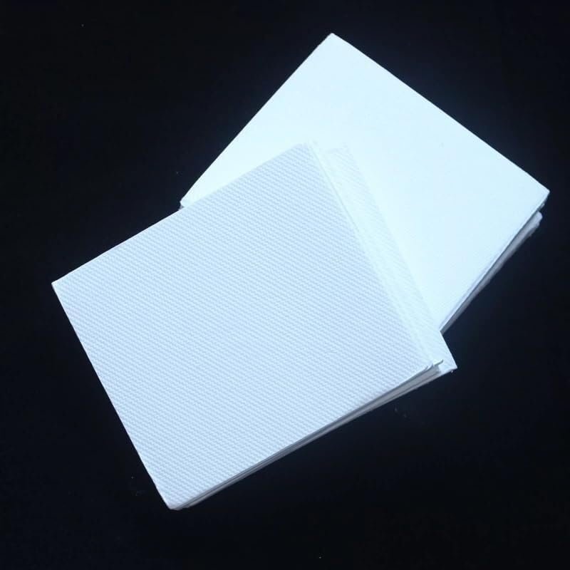 Zinc-Manganese Separator, Absorbent Cotton and Ultrafine Glass Fiber, 100 × 88 × 0.5 mm, 100 pcs