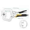 SENJEOK 27.9 cm C Clamp, Welding Locking Face Clamp with Adjustable Screw, Silver/Black view 2