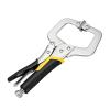 SENJEOK 27.9 cm C Clamp, Welding Locking Face Clamp with Adjustable Screw, Silver/Black view 4