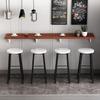 Space-Saving Wall-Mounted Folding Dining Table with Teak Finish view 1