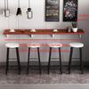 Space-Saving Wall-Mounted Folding Dining Table with Teak Finish view 2