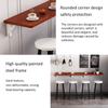 Space-Saving Wall-Mounted Folding Dining Table with Teak Finish view 3