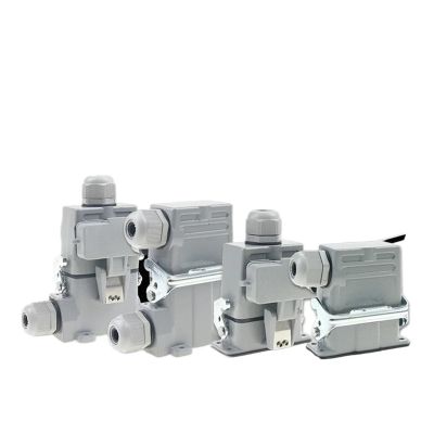 1 pc HDC-HA-10/16 Heavy-Duty Connector, 250 V 16 A Waterproof Connector for Industrial Automation and Mechanical Engineering (10-Side with Cover)