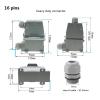1 pc HDC-HA-10/16 Heavy-Duty Connector, 250 V 16 A Waterproof Connector for Industrial Automation and Mechanical Engineering (10-Side with Cover) view 3
