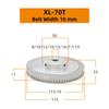 1pc XL Timing Pulley, 68T/70T/72T, 5.08mm Pitch, 10mm Belt Width view 3