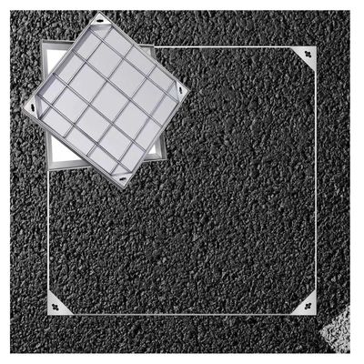 Invisible Recessed Square Septic Tank Cover with Retractable Handle, Stainless Steel, 5 cm, 100 x 100 cm