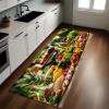 Green Fruit & Vegetable Kitchen Runner Rug, 60 x 120 cm view 1